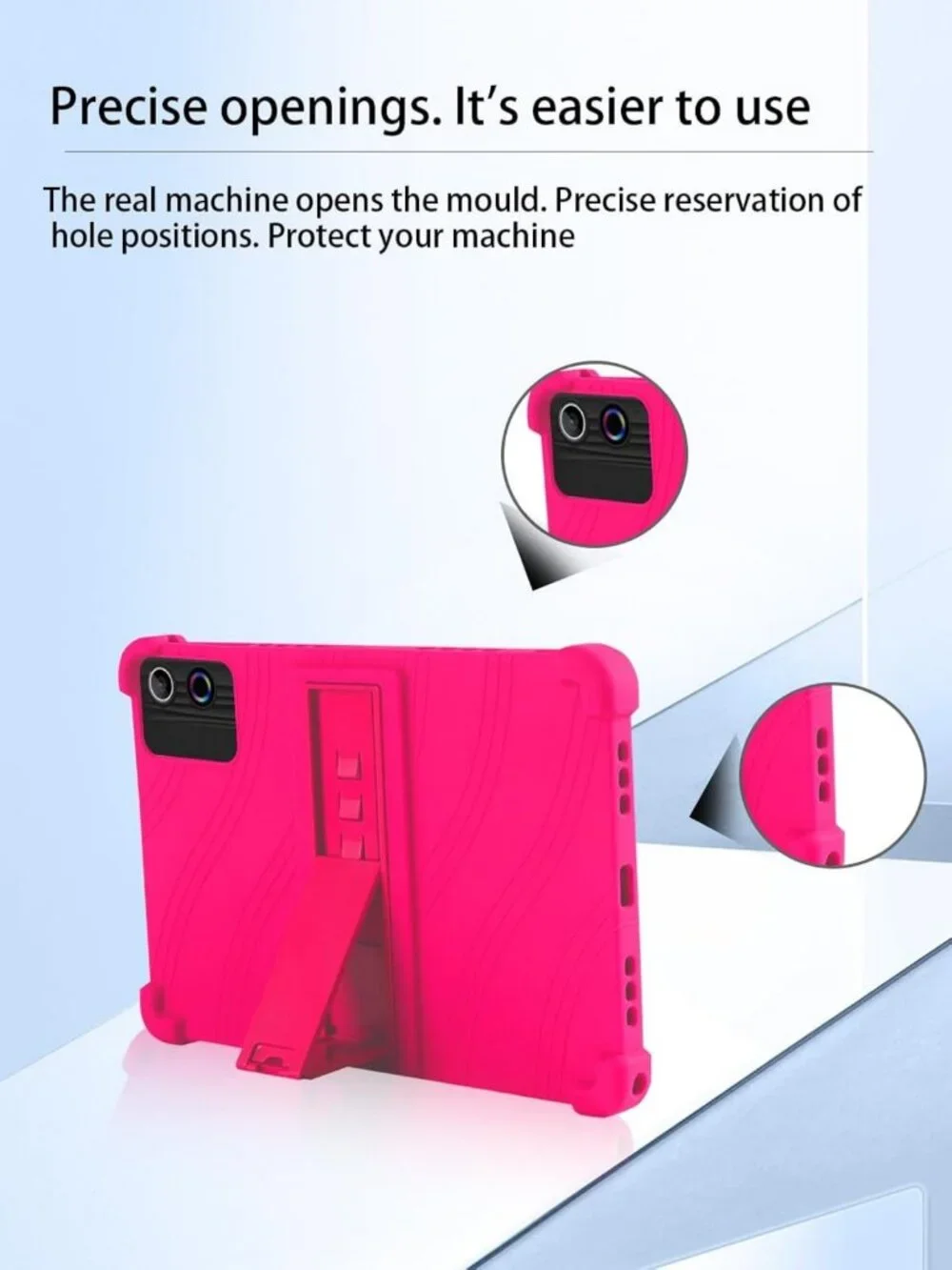 10-Inch Android Tablet Case with Adjustable Stand, Soft Silicone, Lightweight